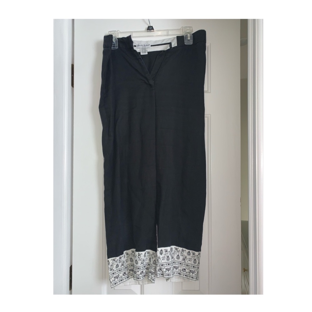 Black And Patterned Capris - image 1